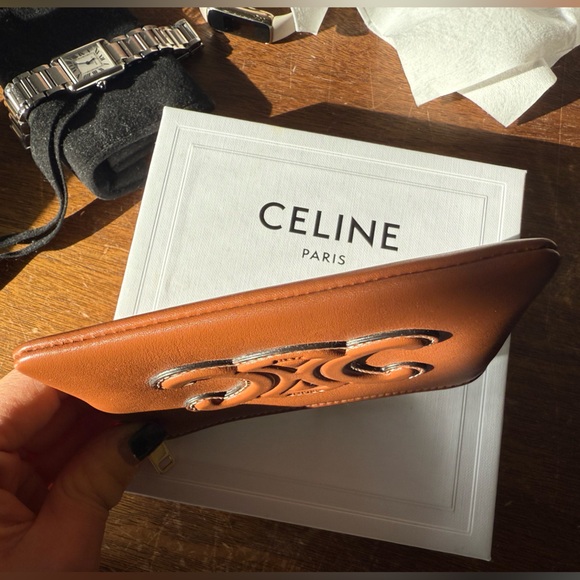 NWT Celine COIN AND CARD POUCH CUIR TRIOMPHE IN SMOOTH CALFSKIN - Picture 4 of 9